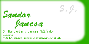 sandor jancsa business card